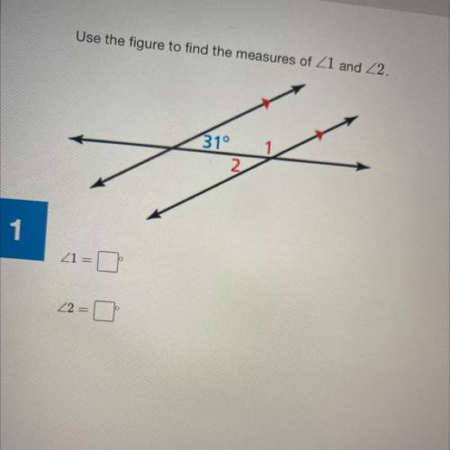 Use the figure to find the measures of Z1 and 22