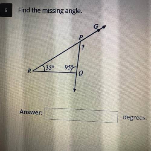 Find missing angle !.