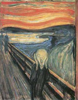 PLEASE HELP ME

Pinturas
Take a look at “The Scream,” a painting by Edvard Munch. In this act