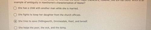 Hester Prynne is more honest about her sins than other major characters; however, she still has fau