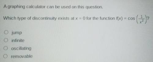 Which type of discontinuity exists at x=0?