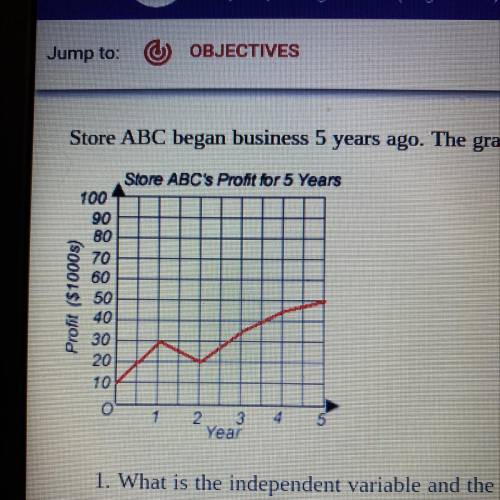 Store ABC began business 5 years ago. The graph below shows the store’s profit for those 5 years.