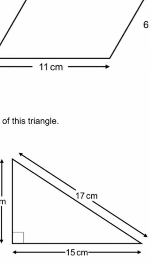 Calculate the area of this triangle......................triangle 8cm,15cm,17cm...........parallelo