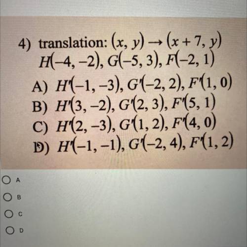 Can someone tell me how to solve translations please?