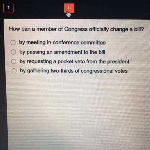 How can a member of Congress officially change a bill?

by meeting in conference committee
by pass