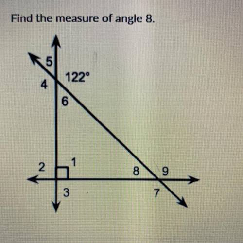 Find the measure of angle 8.
