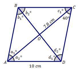 What is the area of rhombus ABCD?
24.57 cm^2
39.00 cm^2
98.28 cm^2
78.00 cm^2