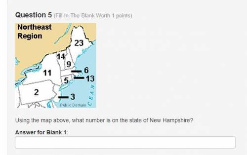 Using the map above, what number is on the state of New Hampshire?

Answer for Blank 1:
i need hel