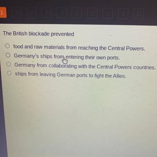 The British blackade prevented