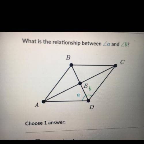 What is the relationship between a and b. ?