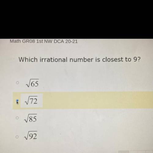 What irrational number is closest to 9? please help me