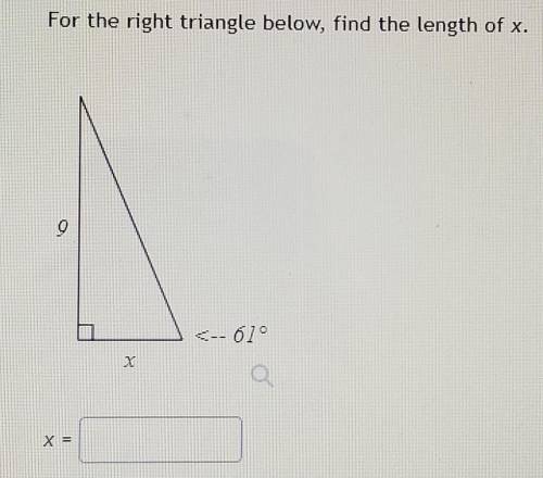 Can you help me find the x on this triangle please.thank you for your time