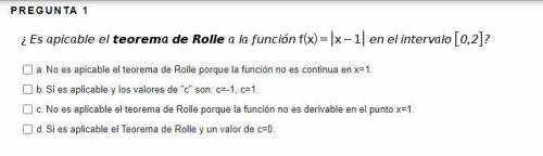 Es aplicable el teorema de Rolle