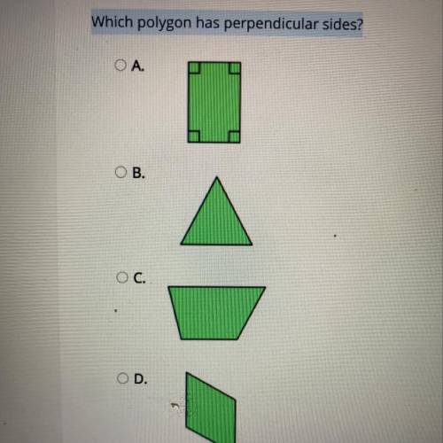 Which polygon has perpendicular sides?