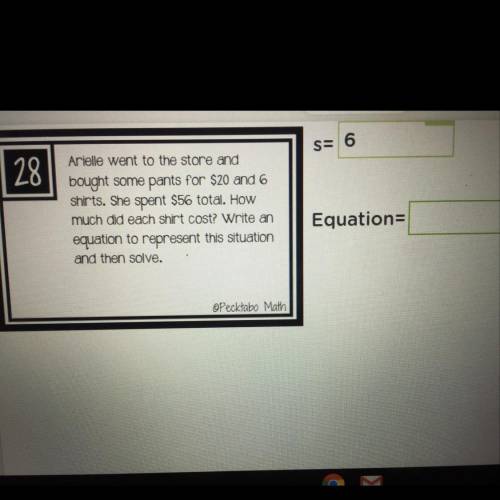 Can someone help me with the equation please?
