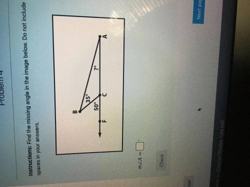 Help find missing angle??