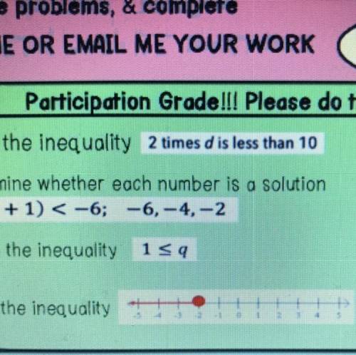 Write the inequality for problem 4.