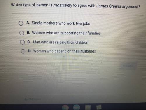 Which type of person is most likely to agree with James Green’s argument?