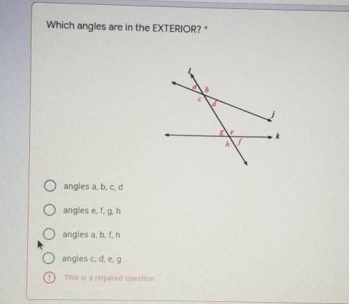 Which angles are in the exterior