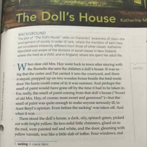 What sensory details do you notice about the dollhouse?ASAP PLZ