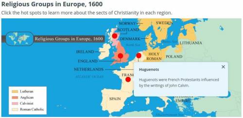 Identify the European countries where each of these religions originated.

1. Huguenot
2. Anabapti
