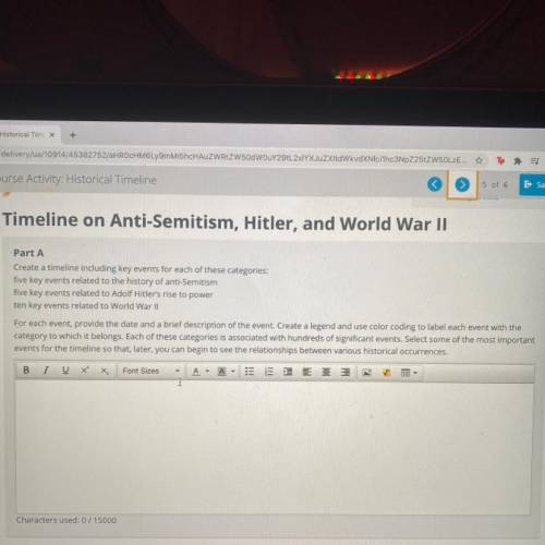HELP ME PLEASE

Timeline on Anti-Semitism, Hitler, and World War II
Part A
Create a timeline i