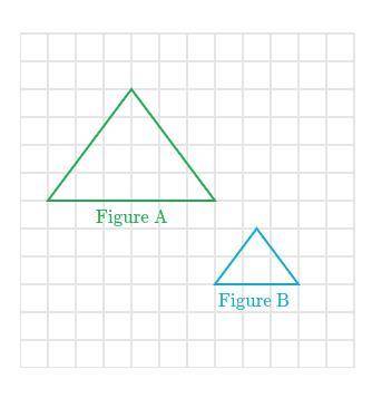 Figure B is a scaled copy of figure A. What is the scaled factor from Figure A to Figure B?