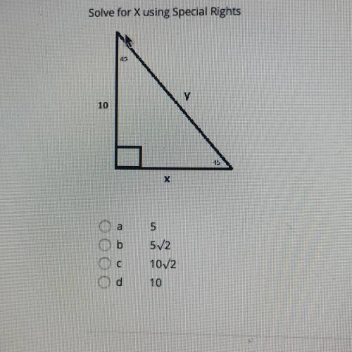 Solve for X using Special Rights