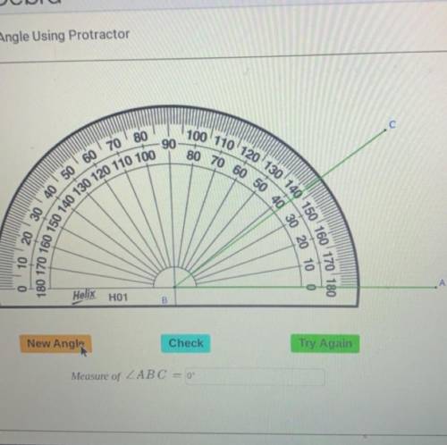 “Measuring a angel using protractor”
Please help