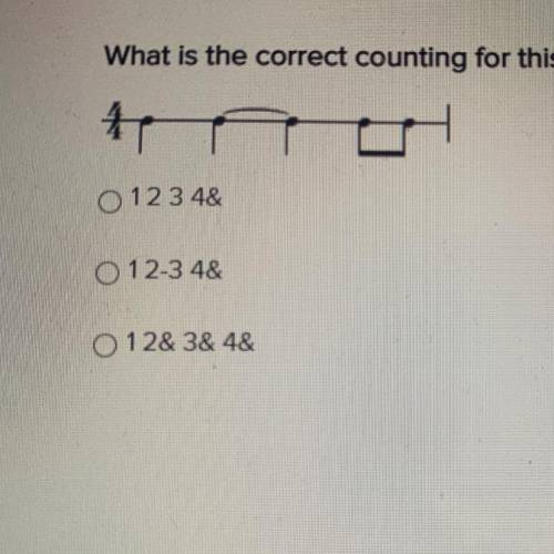 What is the correct counting for this measure of music?
A
B
C
????