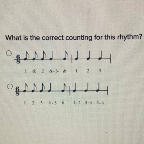 What is the correct counting for this rhythm?
A or B?