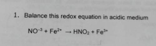 Balance this redox equation in acidic medium