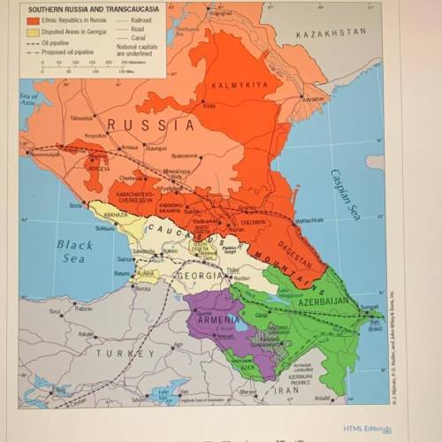 Review the map of Transcaucasia

showing how southern Russia and
Transcaucasia form a complex part