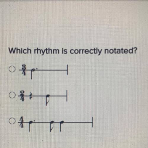 Which rhythm is correctly notated?