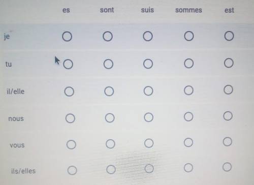French Test need help asap 10 points

match each subject pronoun with the correct conjunction of ê