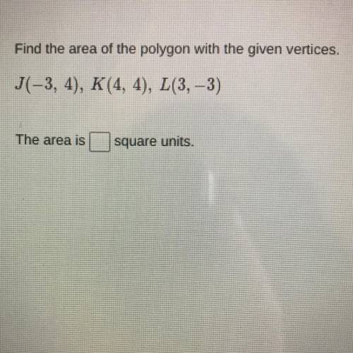 The area of square units?