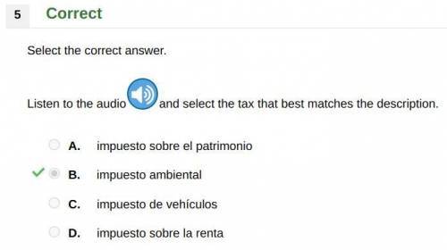 Listen to the audio and select the tax that best matches the description.

Audio: Se aplica sobre
