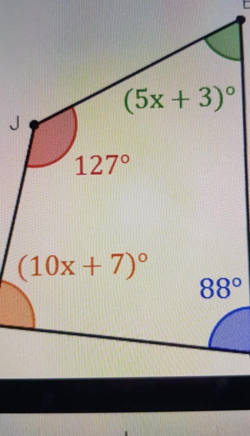 Find the unkown angle of irregular polygon