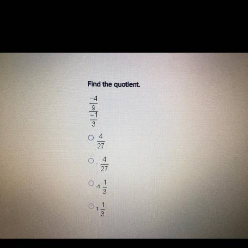 Find the quotient.
(Idk what it means I’m kinda confused)