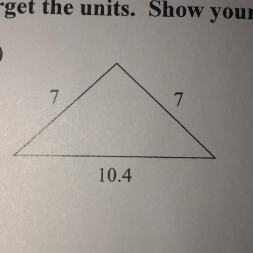 Find the area of each triangle. Round values to the nearest tenth. Show your math thinking.