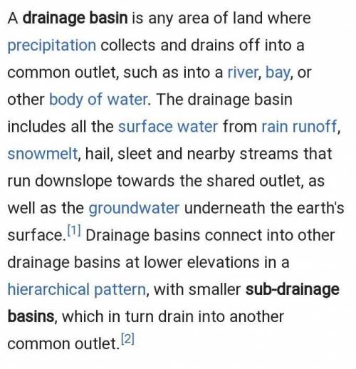 What is a drainage basin?