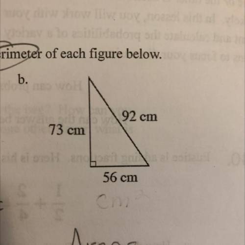 What is the area and perimeter of this triangle