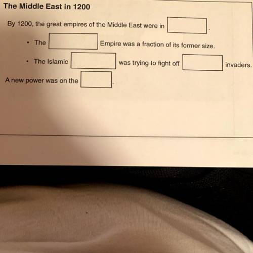 By 1200, the great empires of the Middle East were in