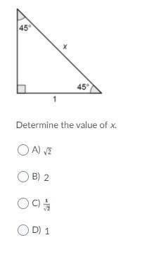 Determine the value of x. images attached.