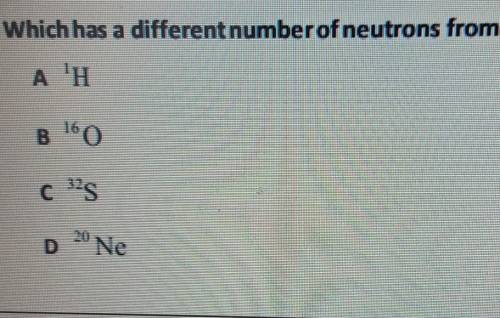 Which has a different number of neutrons from protons