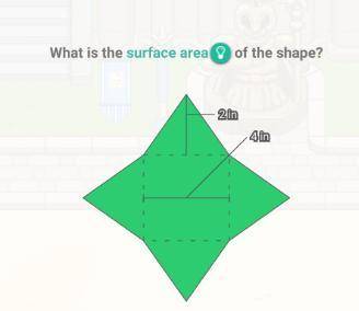 What is the surface area of the shape