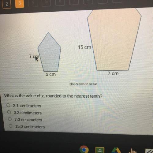 What is the value of x, rounded to the nearest tenth