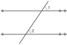PLS HELP

The figure below shows parallel lines cut by a transversal:
Which statement is true abou