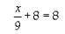 What does x equal to
