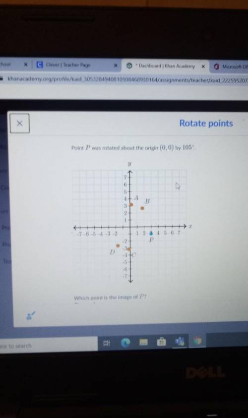 Which point is the image of P